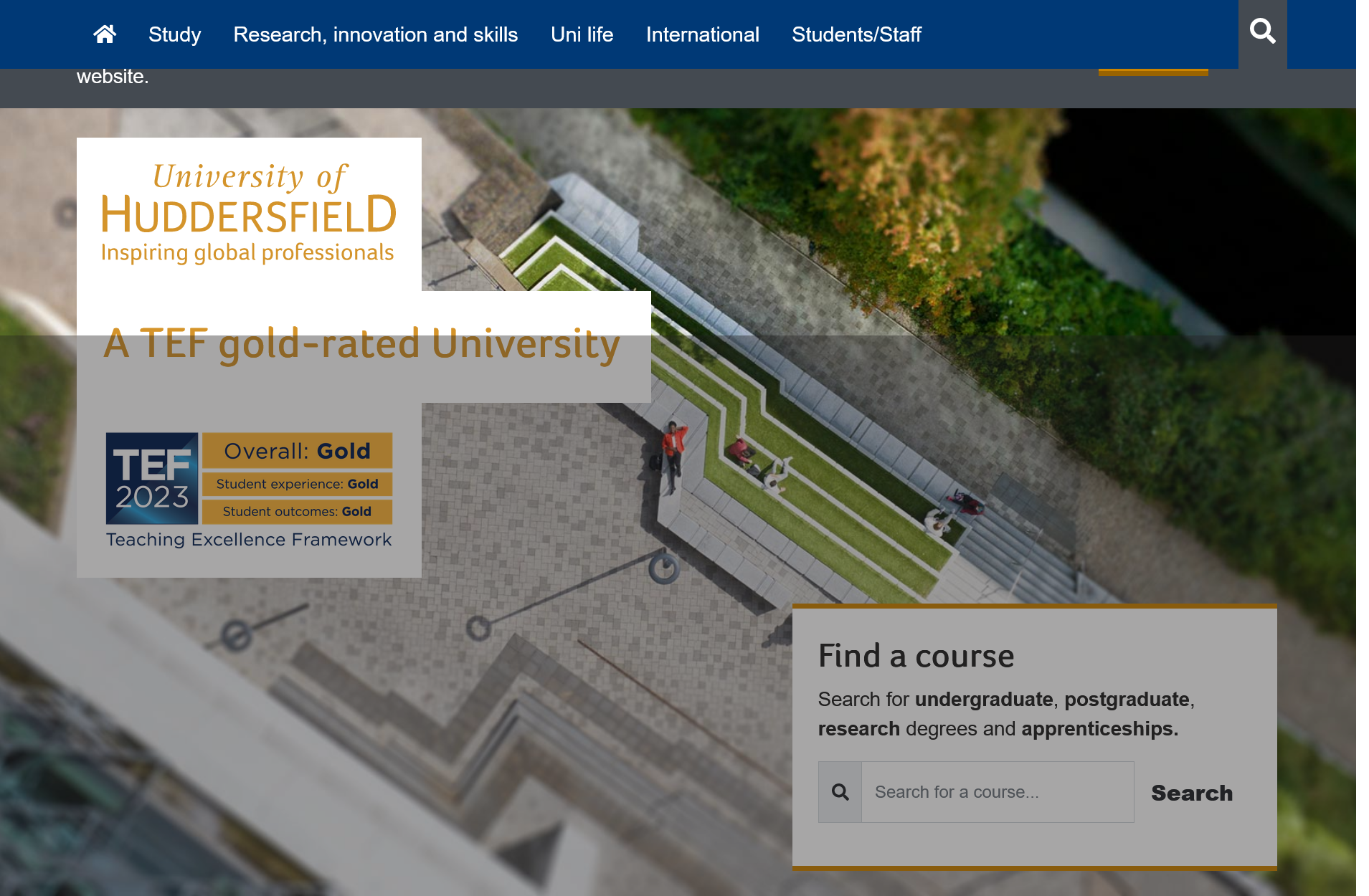 University of Huddersfield International Scholarships 2024-2025