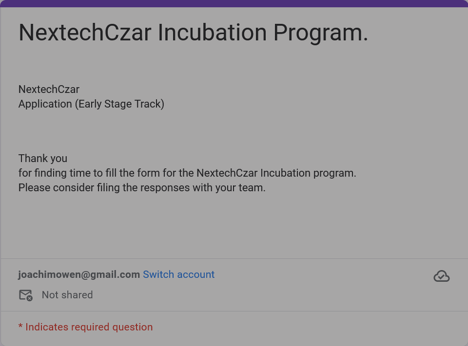Moolu Venture Lab NextechCzar Incubation Program 2024