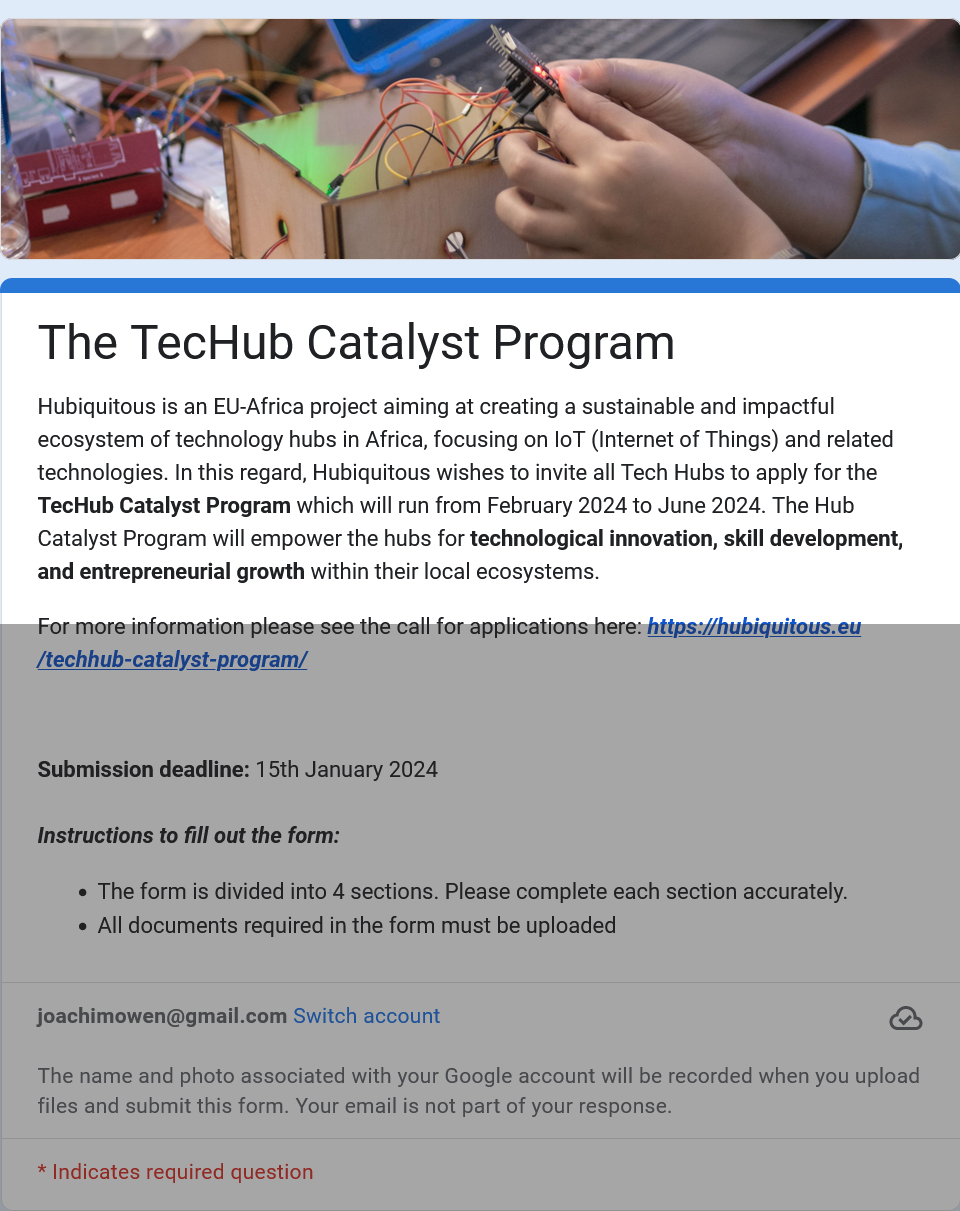 HUBiquitous TecHub Catalyst Program 2024