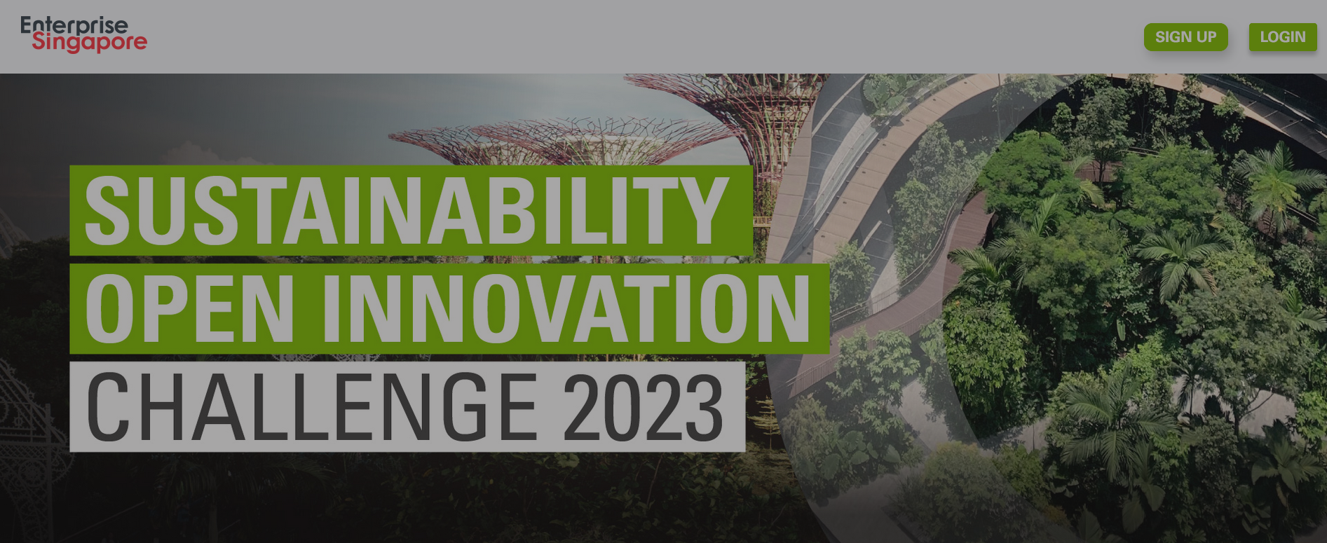 Enterprise Singapore Sustainability Open Innovation Challenge 2023