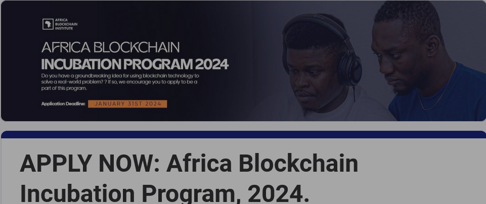 Africa Blockchain Incubation Program: Nurturing Innovators Continent-wide 2024