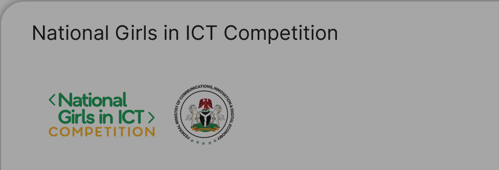 Federal Ministry of Communication, Innovation, and Digital Economy National Girls in ICT Competition 2024