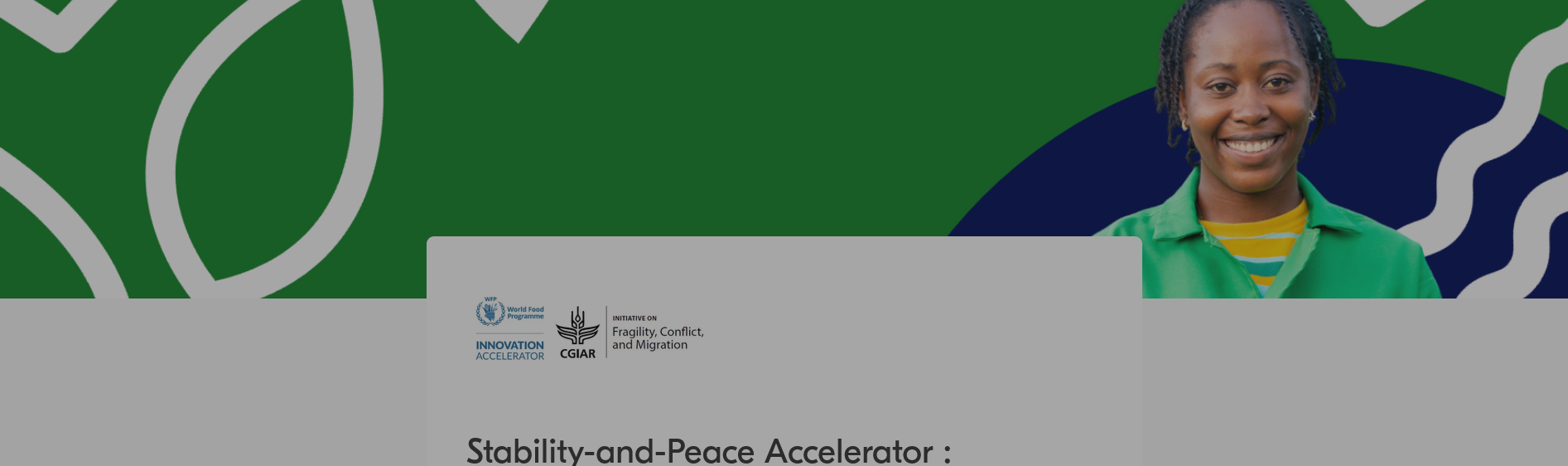 WFP Innovation Stability and Peace Accelerator Program 2024