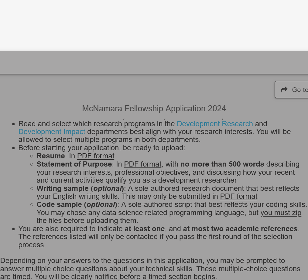 Robert S. McNamara Fellowships Program - World Bank 2024 - Apply Now
