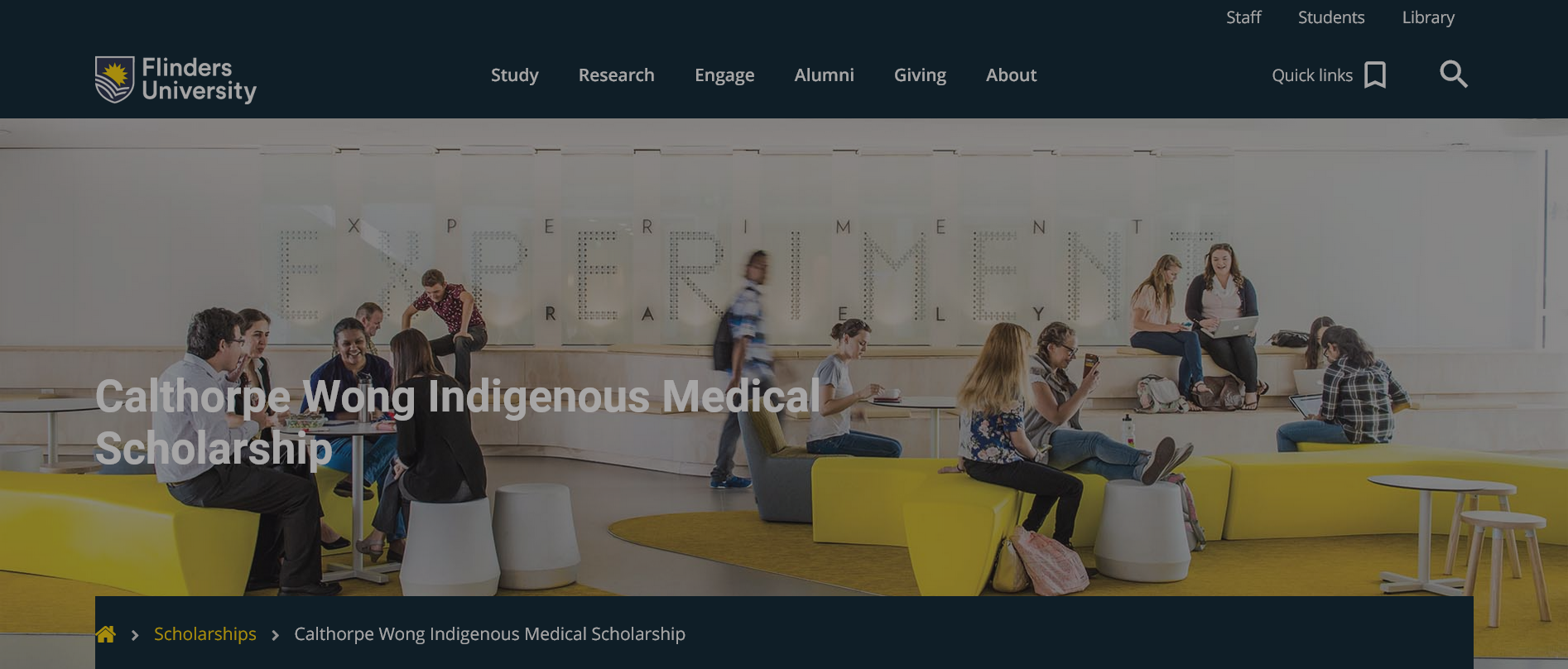 Flinders University Medical Scholarship for International Students 2024