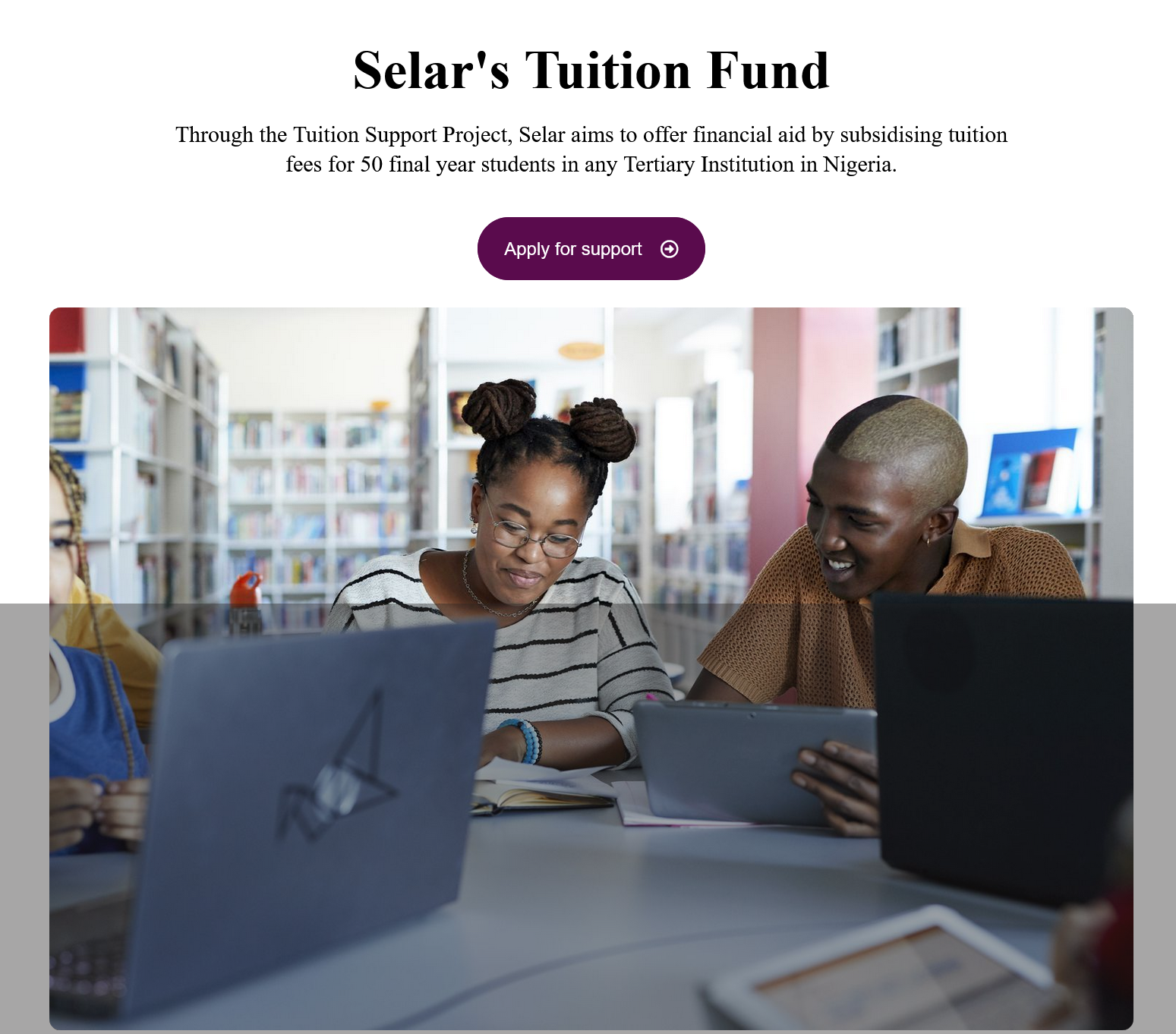 Selar Tuition Fund for Final Year Students in Nigeria