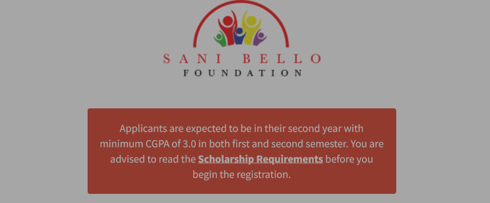 Sani Bello Foundation Undergraduate Scholarship For Nigerian Students 2024