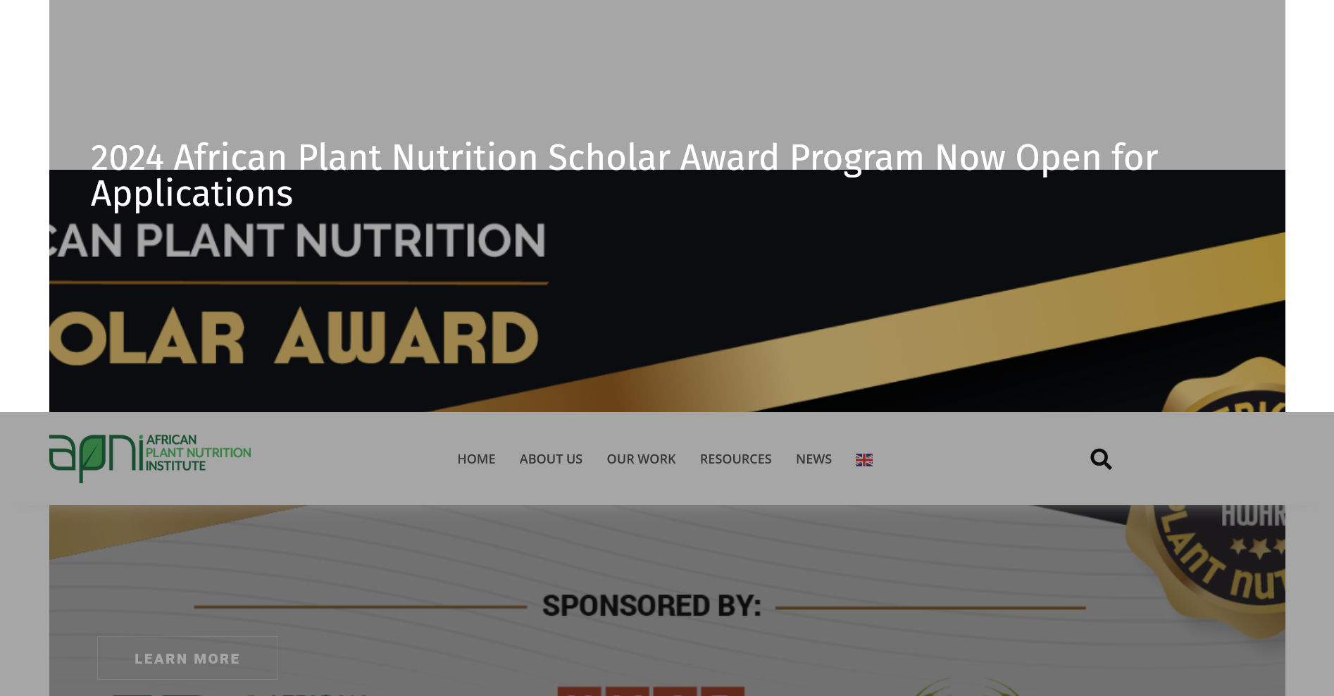 APNI African Plant Nutrition Scholar Award 2024