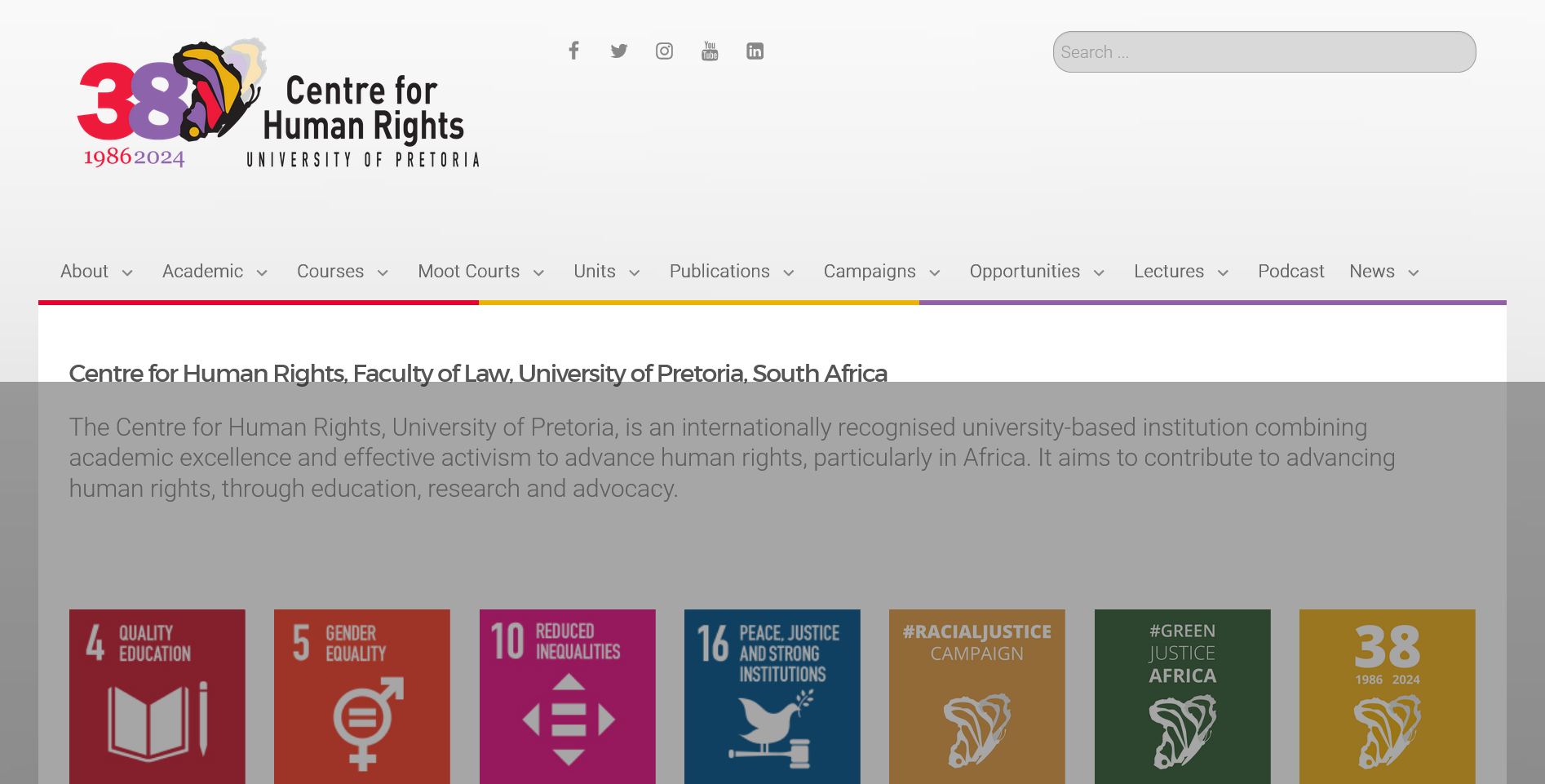 University of Pretoria Master’s degree (LLM/MPhil) in Human Rights and Democratisation in Africa (HRDA) 2024