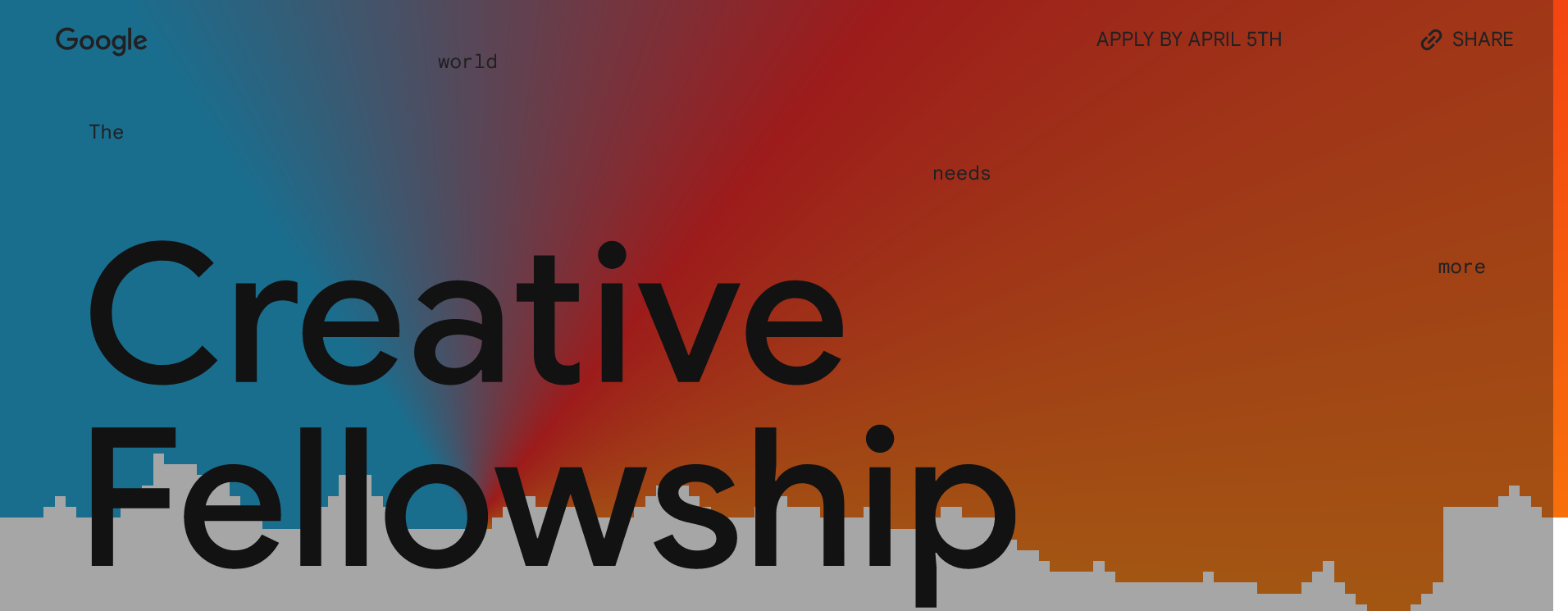 2024 Google Creative Fellowship for Emerging Creative Talent - Apply Now
