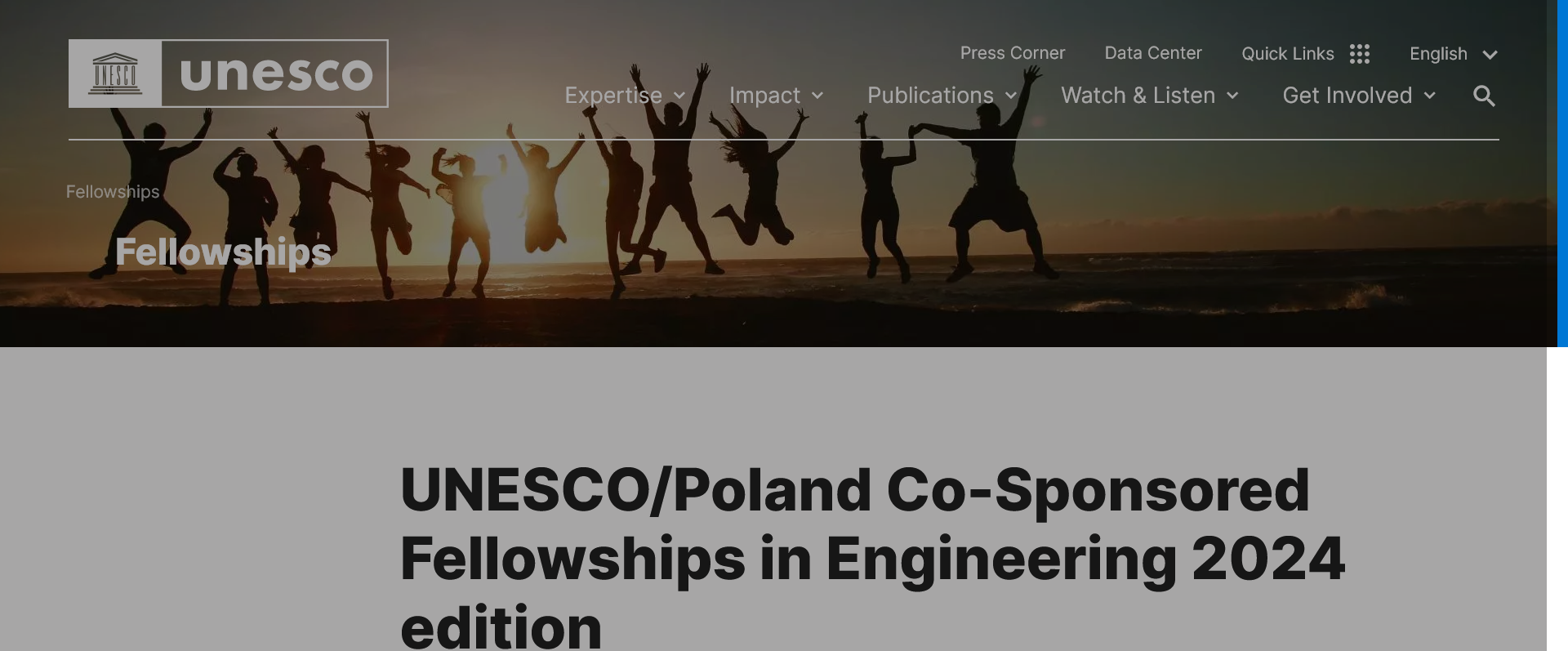 UNESCO/Poland Co-Sponsored Fellowship in Engineering for Developing Countries 2024