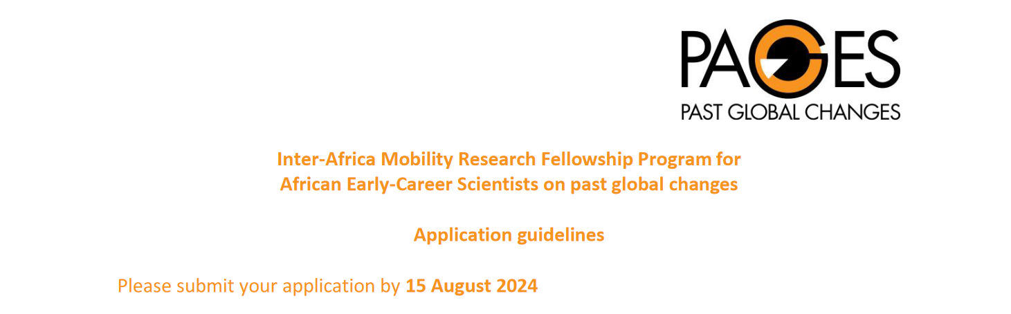 PAGES Africa Mobility Research Fellowship Program for Early-Career Scientists 2024