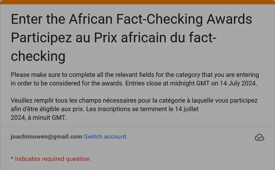 2024 African Fact-Checking Awards For African Journalists