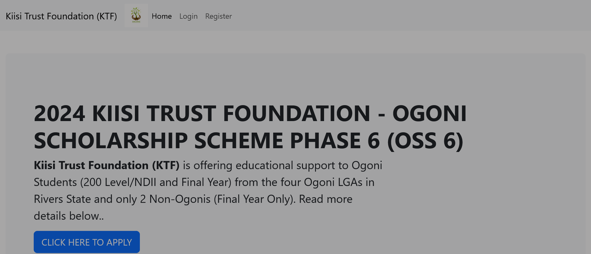 Kiisi Trust Foundation (KTF) 2024 Educational Support To Nigerian Students In Tertiary Institutions