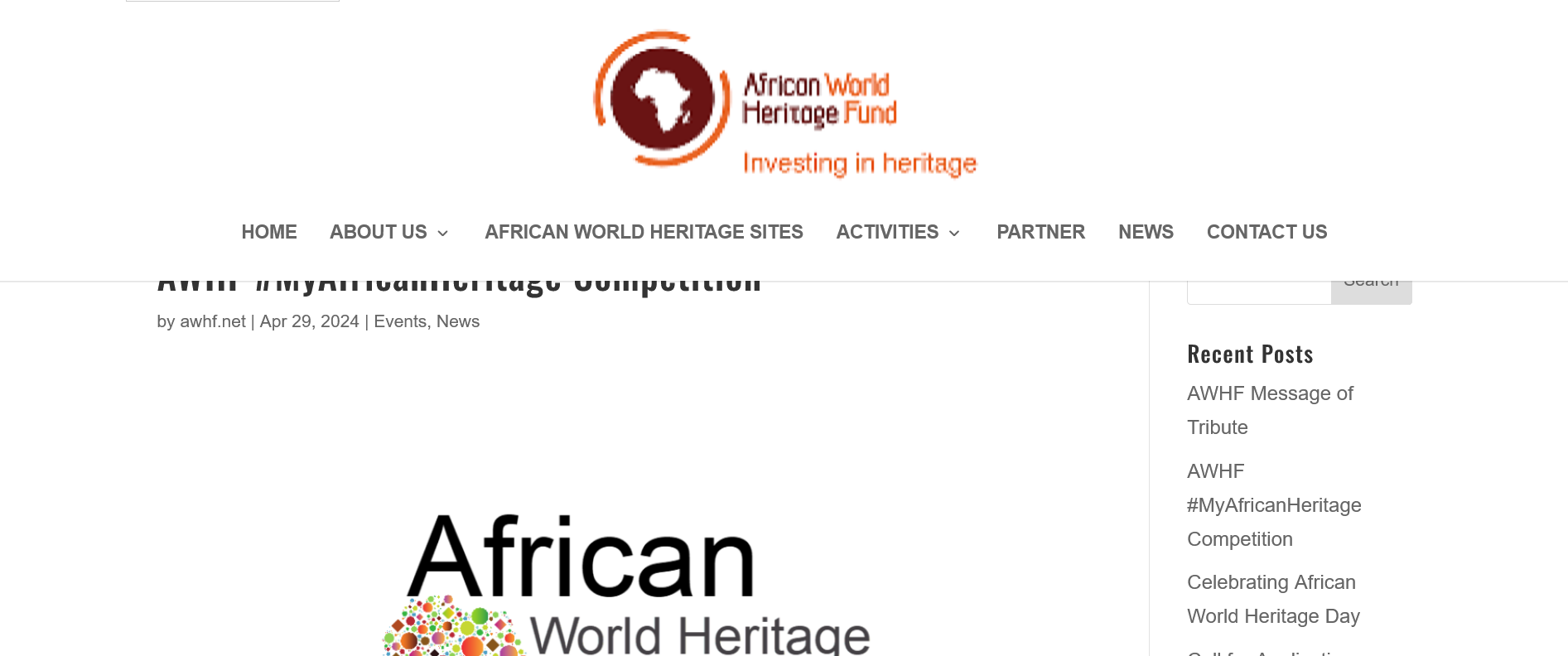 African World Heritage Fund (AWHF) 2024 My African Heritage Competition