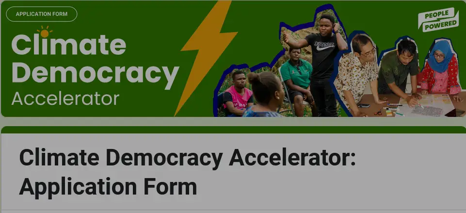 2024 People Powered Climate Democracy Accelerator