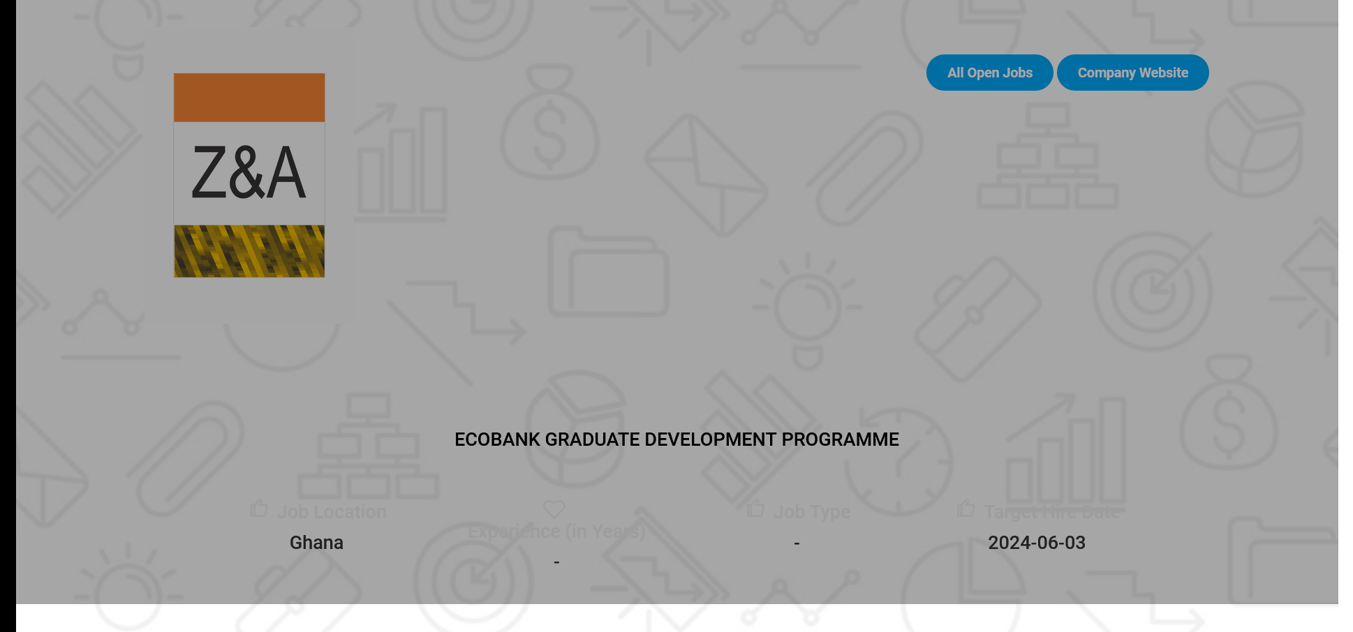 Ecobank 2024 Graduate Development Program for African Graduates