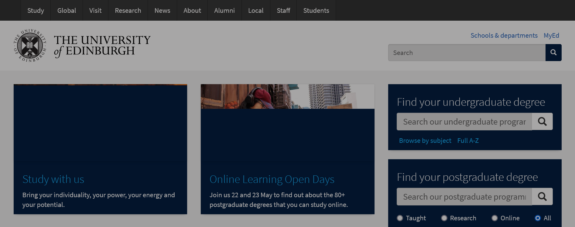 Edinburgh Global Online Learning Masters Scholarships 2024/2025